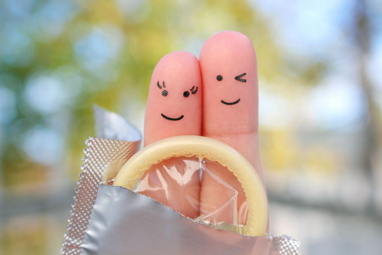 Preservativo per bambini, ragazzi e adolescenti, con 2 dita e faccia dipinta