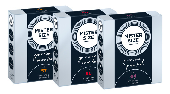 Set di prova MISTER SIZE 57-60-64 (3x3 preservativi)